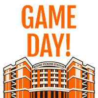 Orange And Black Football Sticker by Oklahoma State University