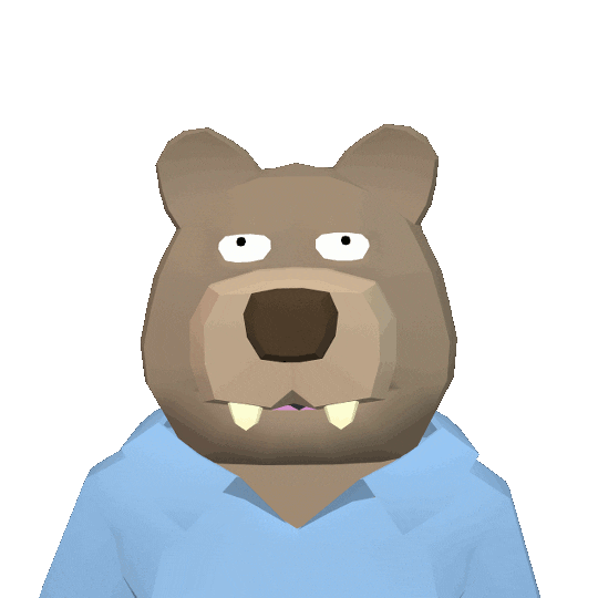 3D Bear Sticker by jjjjjohn
