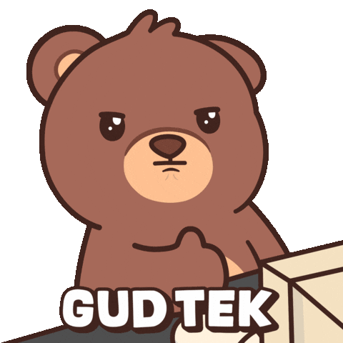 Teddy Bear Thumbs Up Sticker by BEARISH