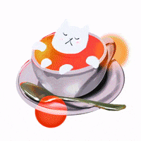 jessicacho1246 cat coffee 고양이 커피 GIF