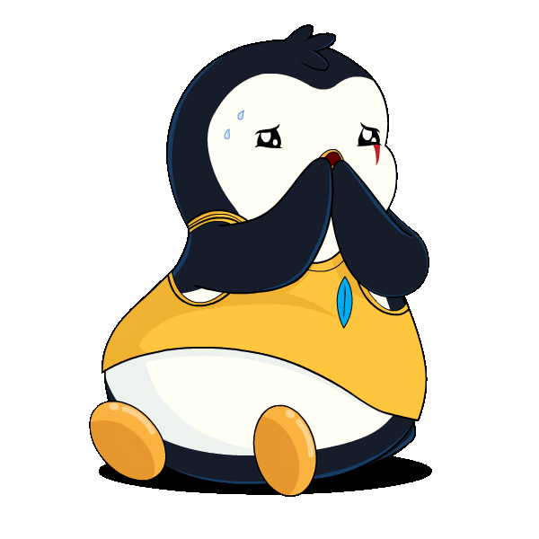 Scared Oh No Sticker by Pudgy Penguins