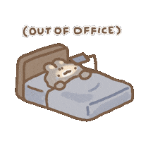 Laying Out Of Office Sticker