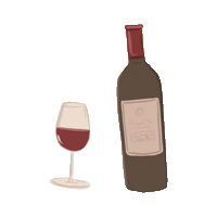 Wine Sticker by Muno Puzzle