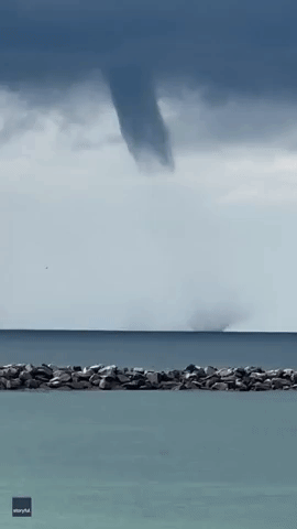 Waterspout Spotted Swirling Off Coast of Florida Panhandle
