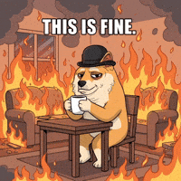 This Is Fine Shiba Inu GIF by Doge Pound