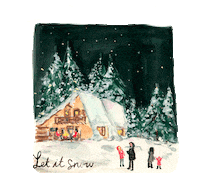 Let It Snow Sticker