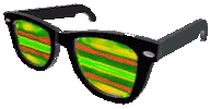 cool glasses STICKER
