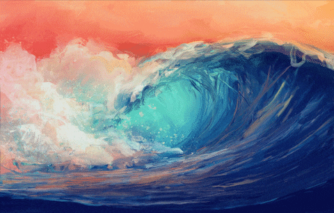 Pipercreations Wave Water Oilpainting Art Flow GIF