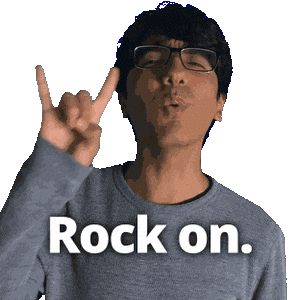 Rocking Rock On Sticker