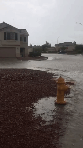 Heavy Rain Causes Flash Flooding in Las Vegas