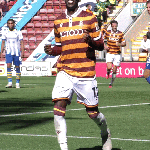 Happy Football GIF by Bradford City AFC