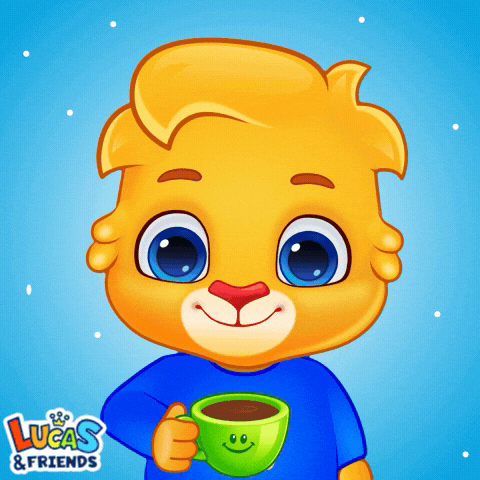 Coffee Time GIF by Lucas and Friends by RV AppStudios