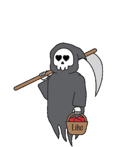 Grim Reaper Love Sticker