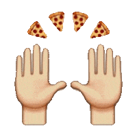 hungry pizza STICKER by imoji