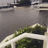 New Bern Downtown Park Flooded by Hurricane Matthew