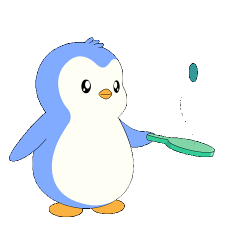 Playing Ping Pong Sticker by Pudgy Penguins