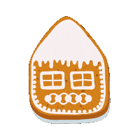 Gingerbread House Christmas Sticker by lbsnord