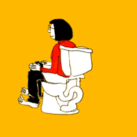 Toilet Chilling GIF by gil goletski