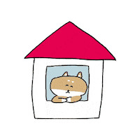 aburaage dog home house 犬 Sticker