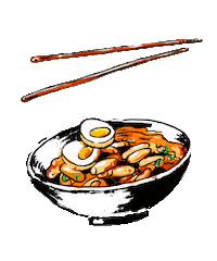 knopfbooks ramen booktok korean food tteokbokki Sticker