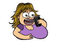 phone Cuidado Sticker