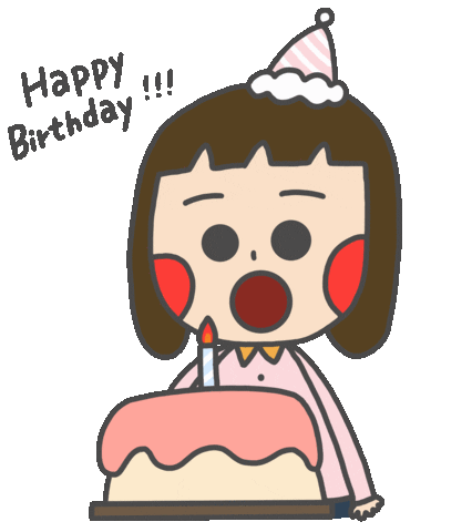 Celebrating Happy Birthday Sticker