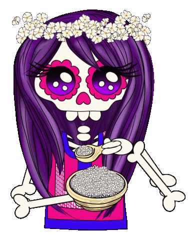 Hungry Flowers Sticker by La Catrina Bohemia