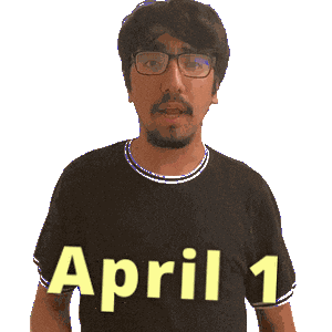 April 1 Sticker