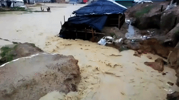 Rohingya Refugee Camps Flooded in Cox's Bazar After Monsoon Rains