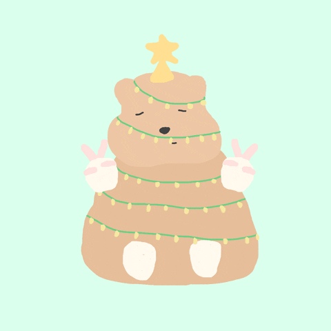 Merry Christmas Hamster GIF