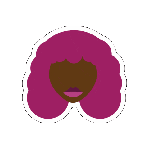 Pink Afro Sticker by CURLFEST