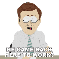 Back To Work Working Sticker by South Park