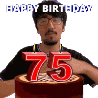 75Th Birthday Sticker