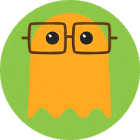 Ghost Hamish Sticker by QizzleNZ