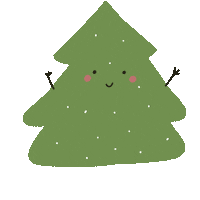 Happy Christmas Tree Sticker