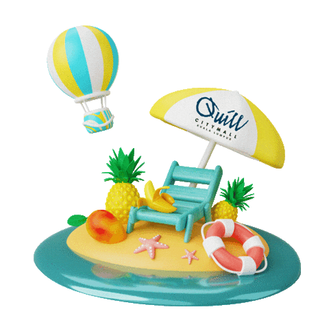 quillcitymallkl summer beach sea sunny Sticker