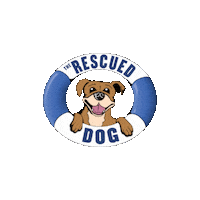 THERESCUEDDOG rescuedog therescueddog justrescued Sticker