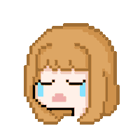 Sad Pixel Art Sticker