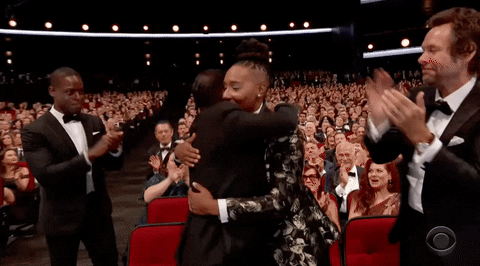 Aziz Ansari Hug GIF by Emmys