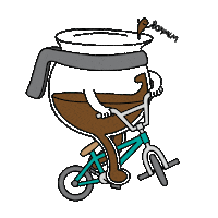 Coffee Bike Sticker by Boxpalm