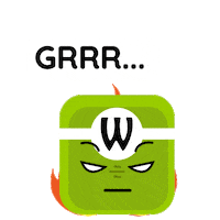 Angry Fire Sticker by Wakuliner