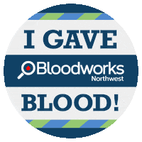 Blood Donor Sticker by Bloodworks Northwest