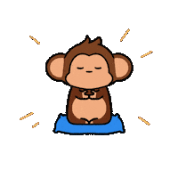 Relax Meditate Sticker by Chimpers