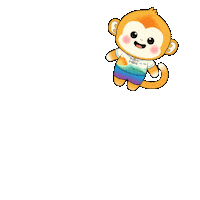 Arrow Monkey Sticker by The World Games