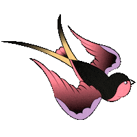 Pink Bird Sticker by Carmen Suya