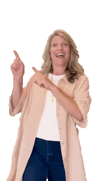 Pointing Click Here Sticker by Julee Patterson