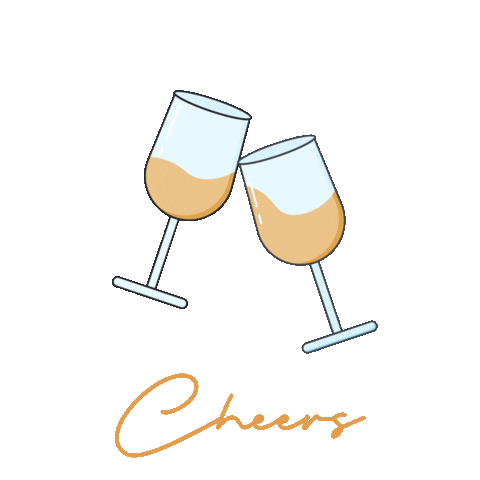 Cheers Celebrating Sticker by afianeswines