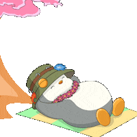 Relaxing Spring Break Sticker by Pudgy Penguins