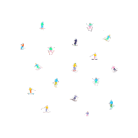 Snow Ski Sticker by Bernard Orcel