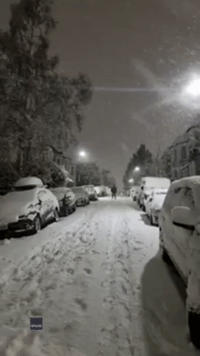 Man Skies Down London Street as Cold Weather Grips UK